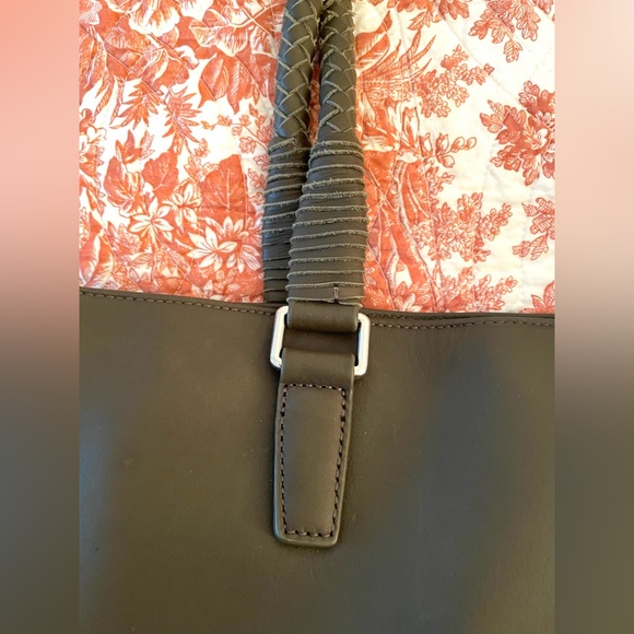 MARGOT Dark Olive Green Soft Leather Tote - Picture 7 of 11